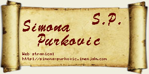 Simona Purković vizit kartica